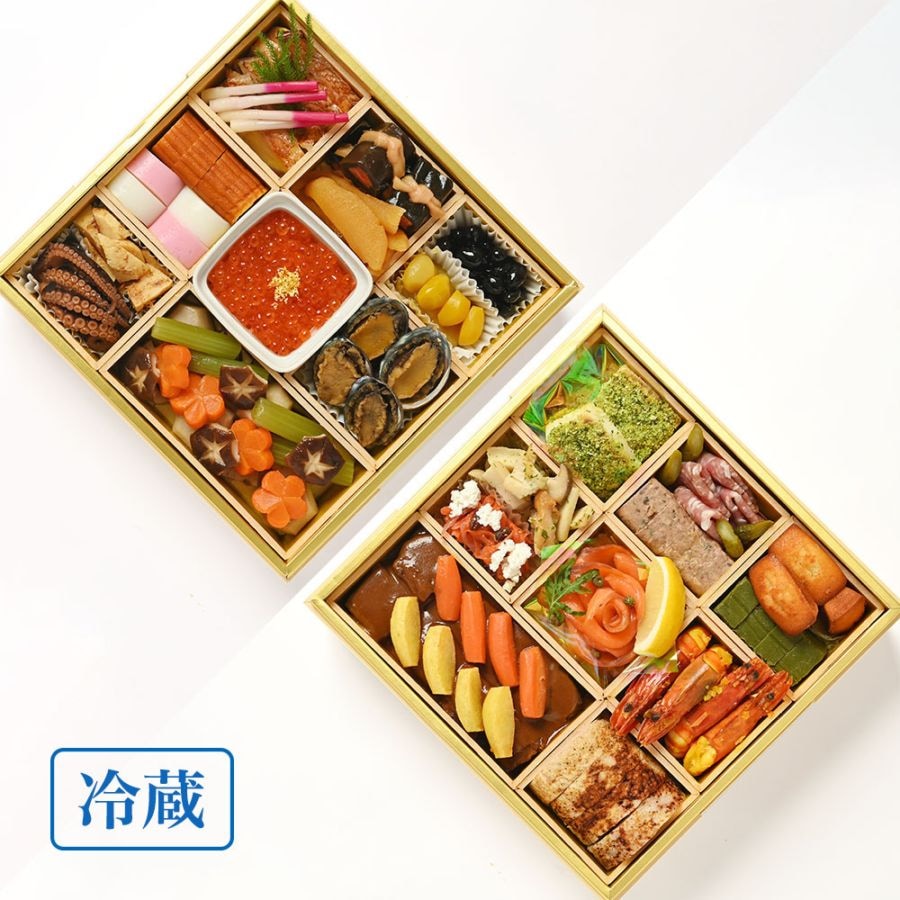 【来館受取】おせち大二段重・和食重&洋食重 (4名様盛り)  