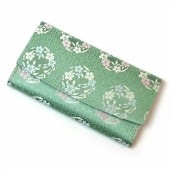 茶道具 茶道 懐紙入れ 正絹 亀甲に桜の丸　緑 中川政七商店 謹製|茶道具【消耗品】