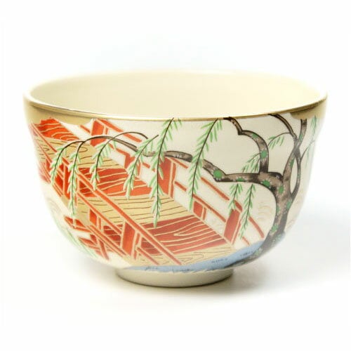 茶道具 抹茶碗】 茶碗 仁清 柳橋 宮地英香作 | 宮地英香作 季節の抹茶