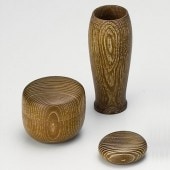 【茶道具 茶箱】 茶箱道具三点セット(棗・香合・茶筅筒)　女桑（木製）|茶箱−茶通箱−茶掃箱|茶道具【全般】