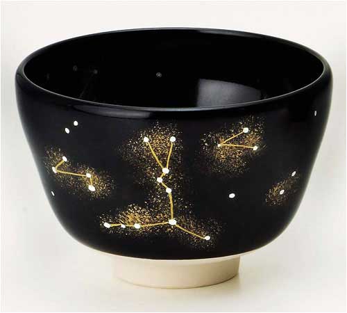 【極美品】 伝統工芸士 八木海峰 作 星座茶盌（茶碗） 5セット　茶道具 星座茶碗 黒釉 牡牛座 八木海峰作 【受注生産 納期約2週間】 | 星座