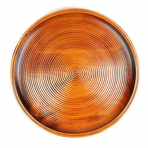 茶道具 盆類】 乱盆（略盆）尺1.16 拭漆 本漆手塗り | 山道盆