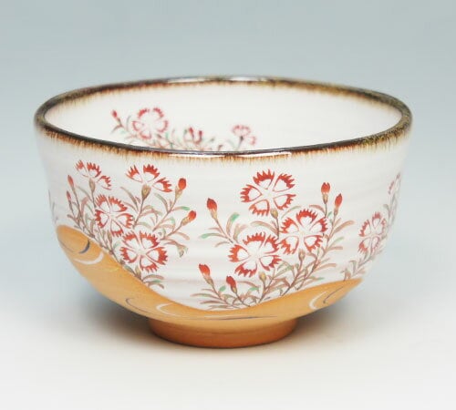 茶道具 抹茶碗】 灰釉茶碗 撫子流水 中村良二作【受注生産:納期約2週間