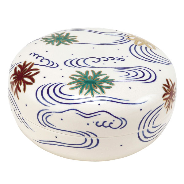 茶道具 菓子器 菓子鉢 食籠(じきろ)仁清 海松波 憐光窯 作 20.5cm