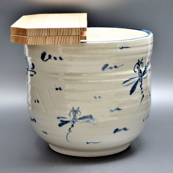 水屋瓶 安南とんぼ 大 杉割蓋付き 五陶作 | 水屋瓶 - CHATOWA 茶と和