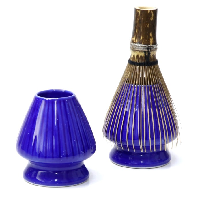 茶道具 茶筅休め・くせ直し】 茶筌休め 陶器 ブルー 日本製 美濃焼