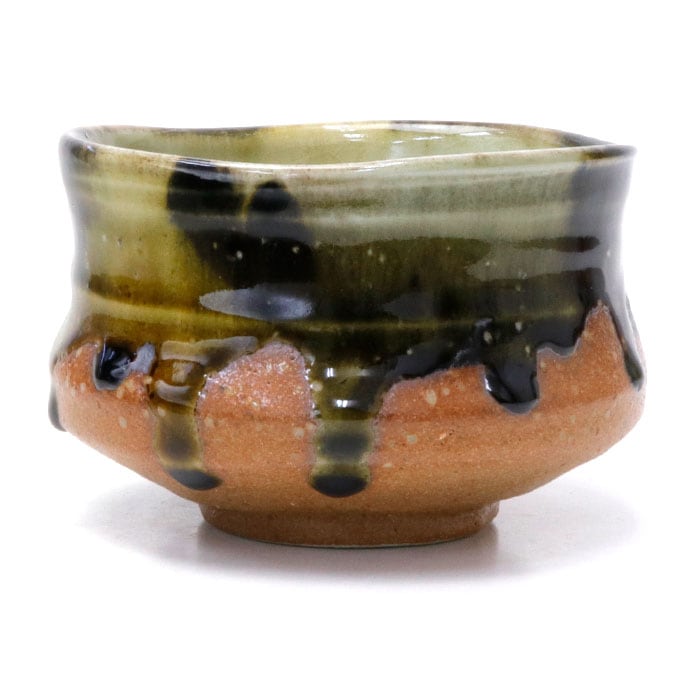 抹茶 茶碗 信楽 茶道具 新品)信楽焼抹茶茶碗～銀細工～