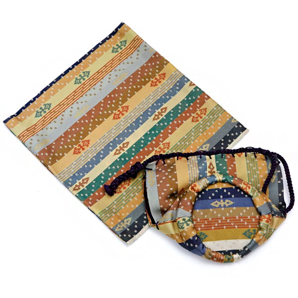 未使用 茶道具 和巾仕服（中次茶器用仕服&和巾用古帛紗セット)桑中次棗(内金箔) 未使用 茶道具 和巾仕服（中次茶器用仕服&和巾