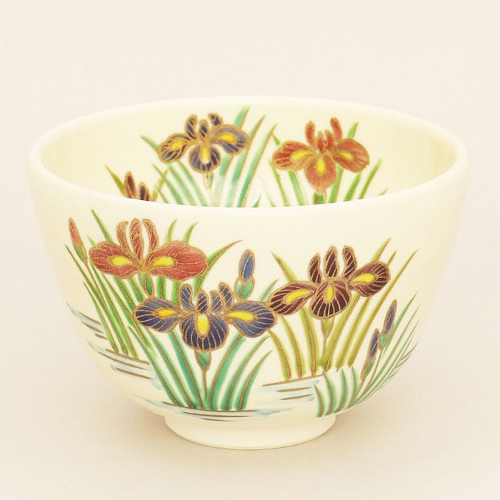 サ*ゴ様 陶芸 茶道 加藤永楽 筒茶碗 色絵 椿 サ*ゴ様 陶芸 茶道 加藤