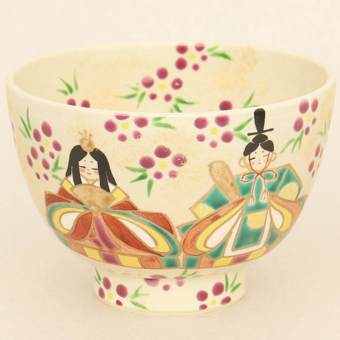 サ*ゴ様 陶芸 茶道 加藤永楽 筒茶碗 色絵 椿 サ*ゴ様 陶芸 茶道 加藤