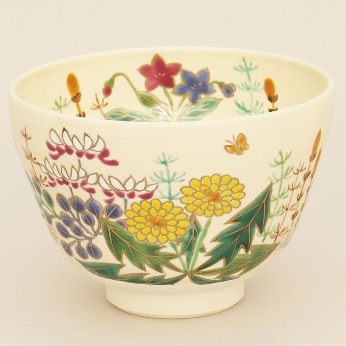 長春太山　銘星乃光　茜雲茶碗　木箱付　美術品　希少　小物　コレクション 茶碗 色絵 春野 加藤永山 作 化粧箱入り | 令和8年 春の茶道具