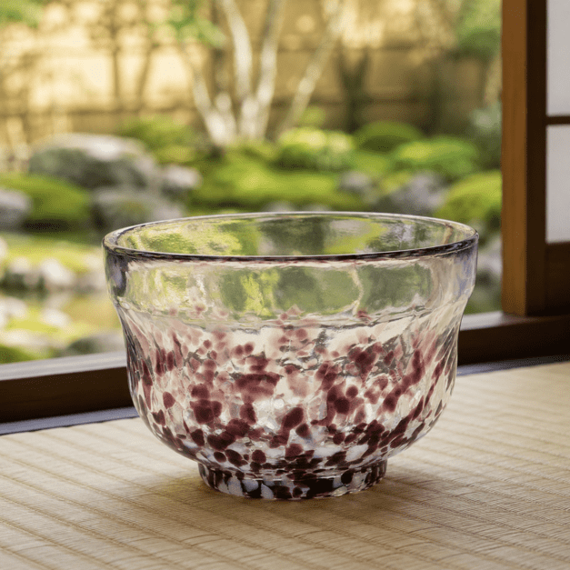 松ヶ岡ガラス あずき抹茶碗 | ガラスの茶道具 - CHATOWA 茶と和 抹茶と