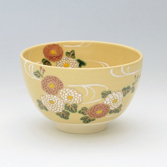 茶碗 色絵 万寿菊 加藤永山 作 桐箱入り | 令和8年 秋の茶道具