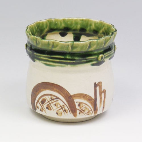 茶道具 火入】 火入 輪花 織部 五陶作 | 火入 - CHATOWA 茶と和