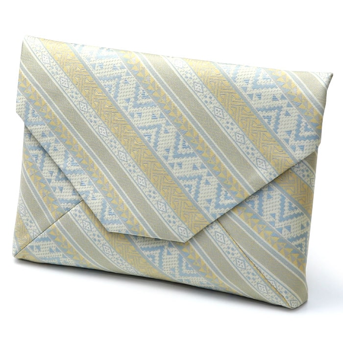 数寄屋袋 男性用 大寸 裏地紫 ラオス幾何学紋 正絹 | すべての商品