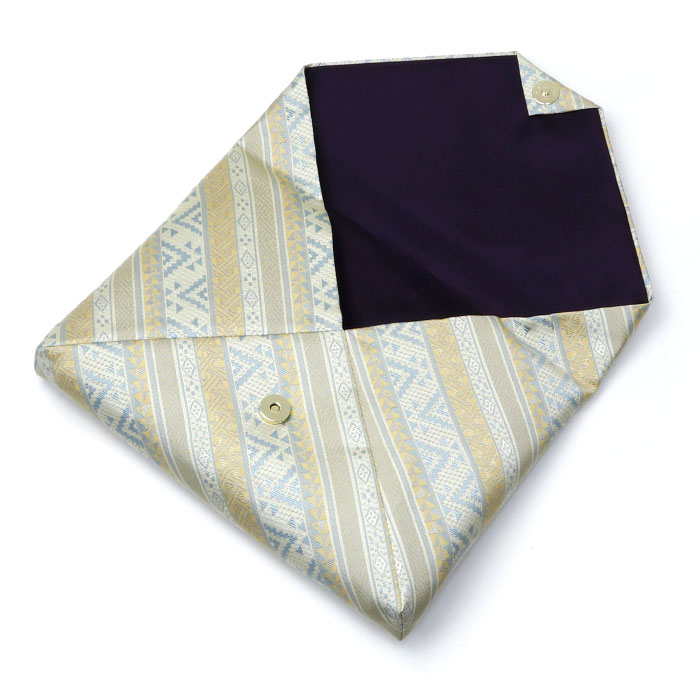 数寄屋袋 男性用 大寸 裏地紫 ラオス幾何学紋 正絹 | すべての商品