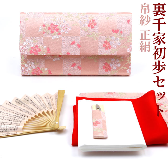 茶道具 入門セット 裏千家初歩セット 帛紗ばさみタイプ 帛紗正絹