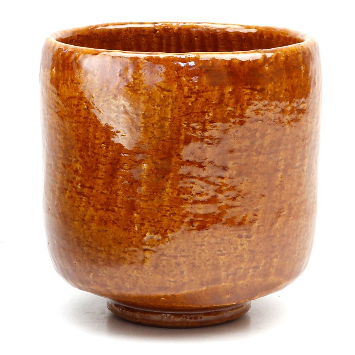 茶道具 抹茶碗】 筒茶碗 飴楽 松楽窯 作 | 楽焼茶碗 - CHATOWA 茶と和