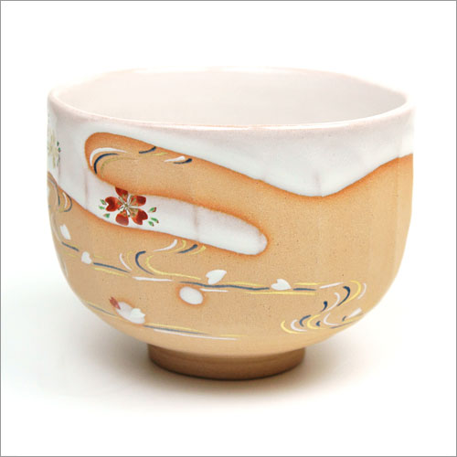 茶道具 抹茶碗】 灰釉茶碗 桜流水絵 中村秋峰作 | すべての商品