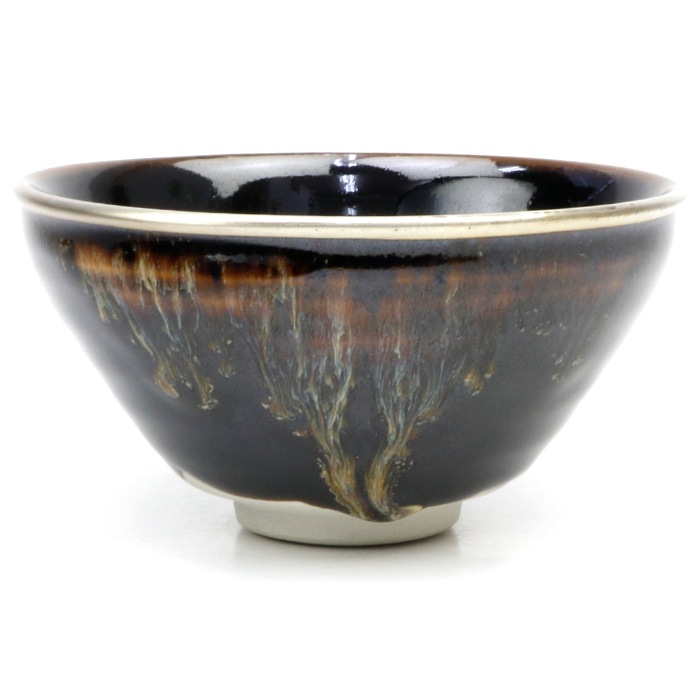 茶道具 天目茶碗 φ12cm(K-XA686)