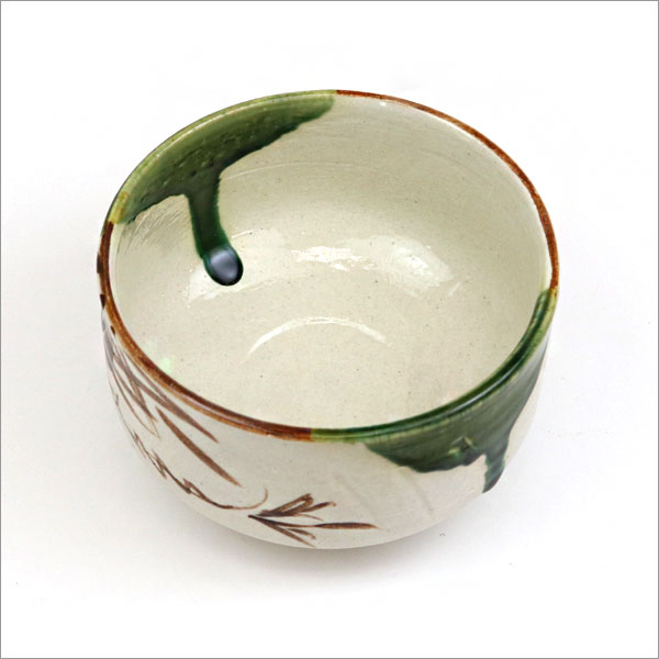 茶道具 抹茶碗】 抹茶碗 織部 五陶作 | 常用茶碗 - CHATOWA 茶と和