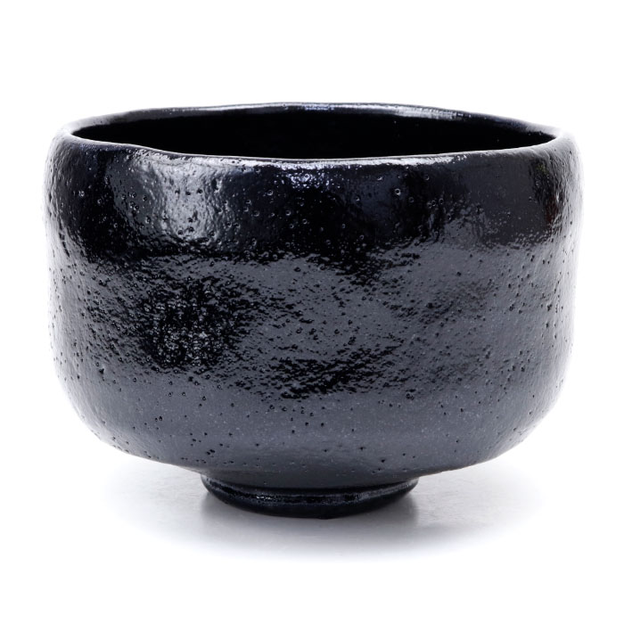 茶道具 楽茶碗】 黒楽茶碗 朱無し 松楽窯作 | 常用茶碗 - CHATOWA 茶と 