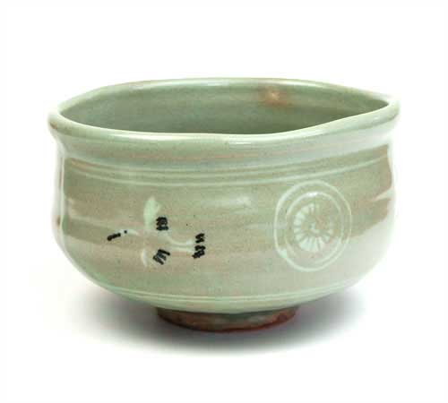 茶道具 抹茶碗】 茶碗 雲鶴青磁 沓形 中村与平作 | 常用茶碗 - CHATOWA