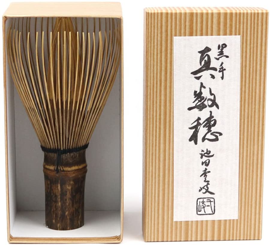 ★未使用★伝統工芸士 茶筅師 池田壹岐作 真数穂 茶筅　美品 茶道具 茶筅 日本製 伝統工芸士 池田壹岐作 真数穂黒竹茶筅 | 池田壹岐