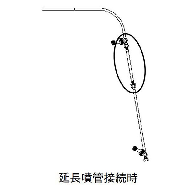 ヤマホ 延長噴管セット（イチゴセイバーノズル用）2本1セット 商品イメージ