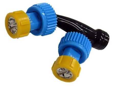 ヤマホ ラウンドノズル25人力用2頭口R型（G1/4） （ラウンド