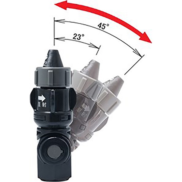 ヤマホ 低圧力で遠距離散布 マルチ自在噴口（G1/4） 立木 庭木 平面野菜用 商品イメージ