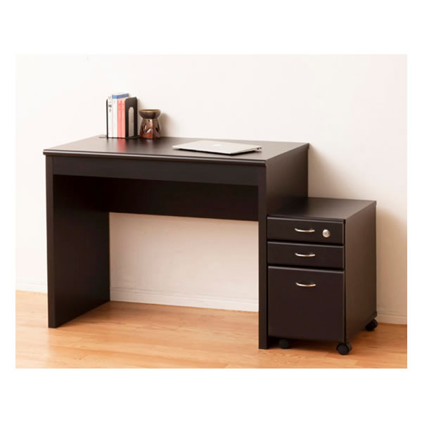 クロシオ フェイバーデスク90 鍵付 ブラウン 93103 52767