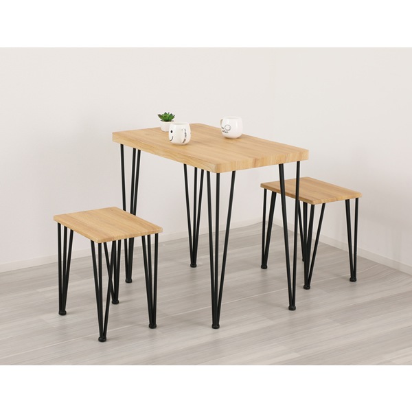 クロシオ アートダイニング3点セット モダンナチュラル 62215 52794