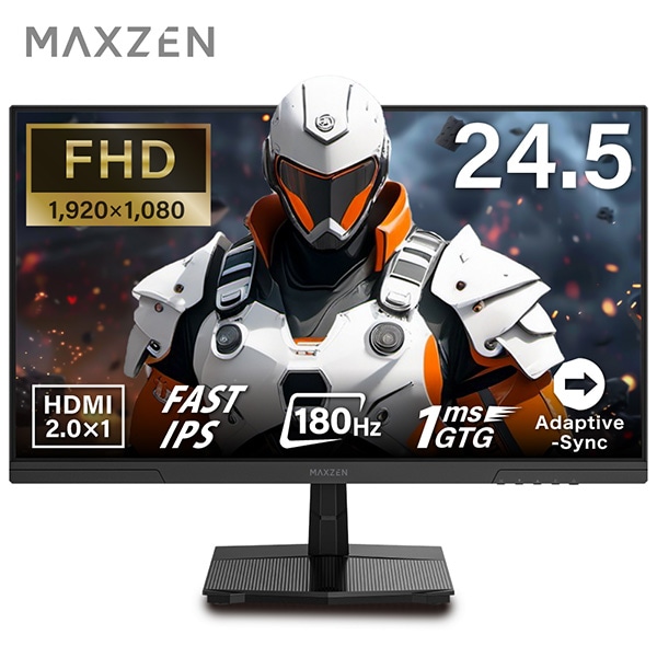 MAXZEN&nbsp;�����ߥ󥰥�˥��� 24.5����� �ե�HD ����Ĵ�� HDMI��1 DP��1 �Υ󥰥쥢 �ޥ������� MGM25IC03&nbsp;57452
