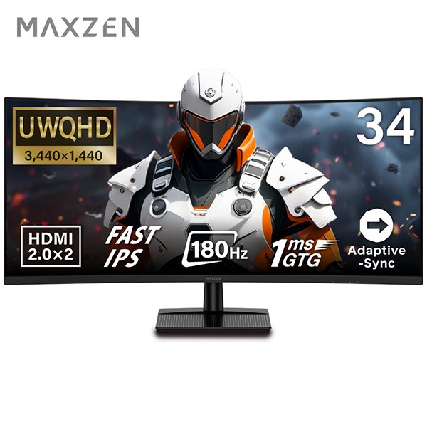 MAXZEN&nbsp;�����ߥ󥰥�˥��� 34����� UWQHD VA�����֥����꡼�� HDMI��2 DP��2 �ޥ������� MGM34IC02&nbsp;57455