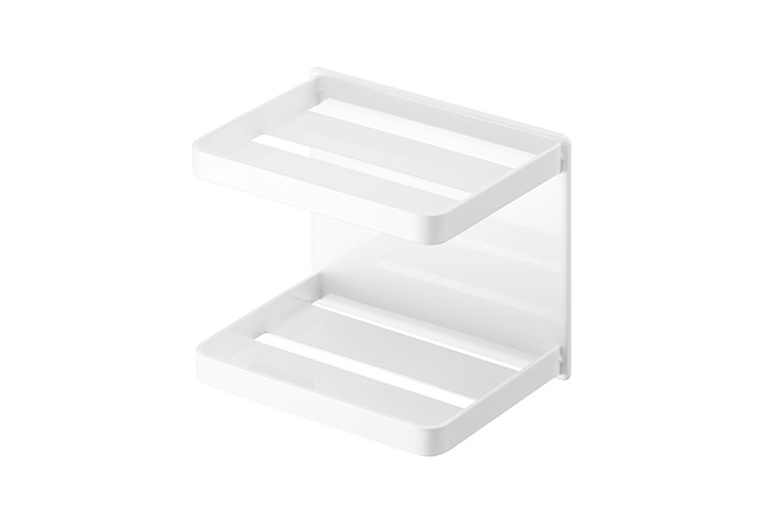 マグネットバスルームソープトレー 2段 ミスト　４２３８