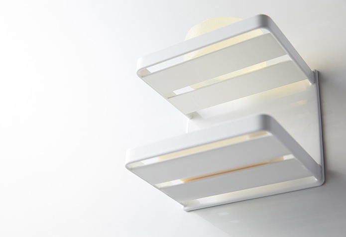 マグネットバスルームソープトレー 2段 ミスト　４２３８