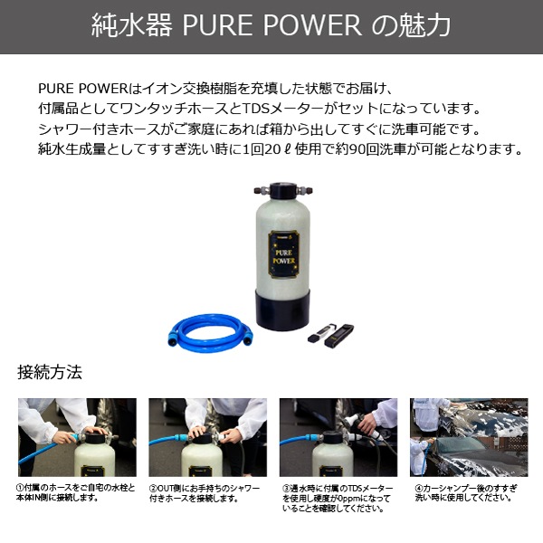 洗車用純水器ピュアパワーPURE POWER