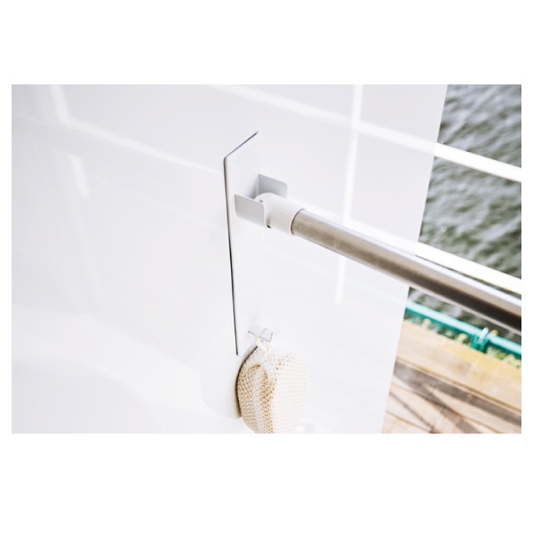 マグネットバスルーム物干し竿ホルダー2個組 ミスト 4917