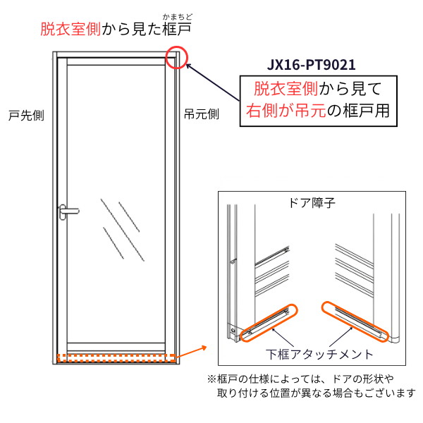 下框アタッチメント（AT材付き） | バスルーム,ドア部品 | ハウス