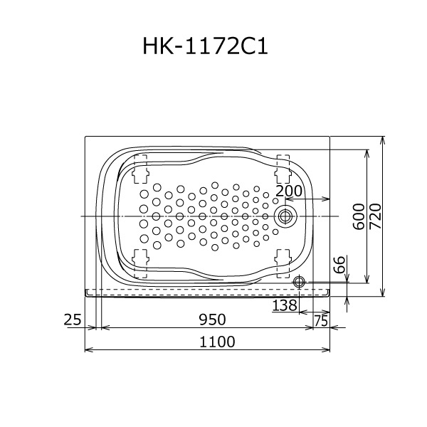 マキフタ1100サイズ(HKシリーズ)【ポップアップ排水栓用】