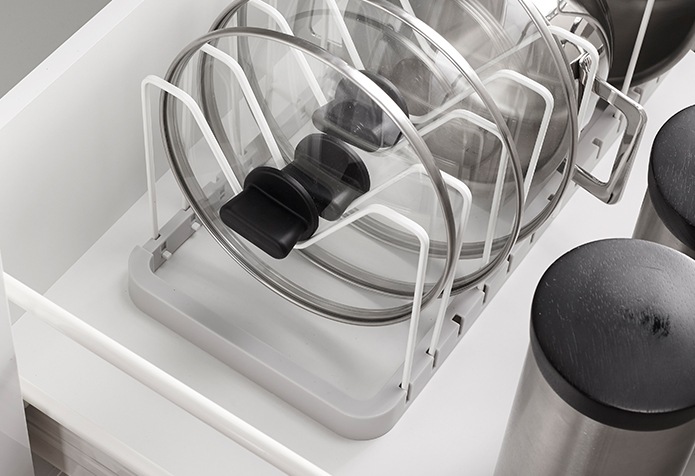 シンク下 伸縮鍋蓋&フライパンスタンド プレート 3965