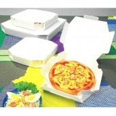 ピザ箱 SP－6 白無地 14インチ 100枚 | 食品包材,ピザ箱