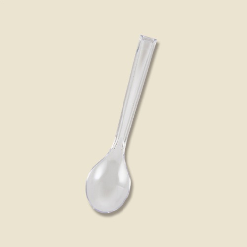 プラスチックスプーン　１２．３ｃｍ　透明　バラ　＃４５１３００６