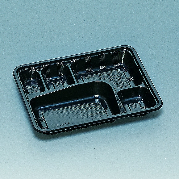 弁当容器　ＬＣ－６１３　黒　かぶせフタ付