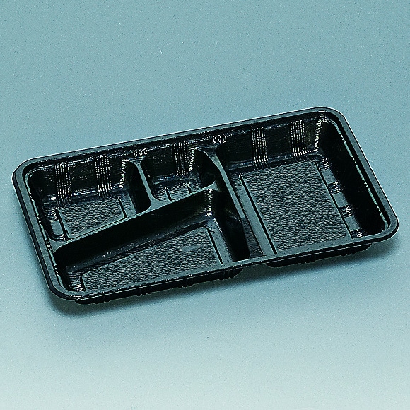 弁当容器　ＬＣ－６２５　黒　かぶせフタ付