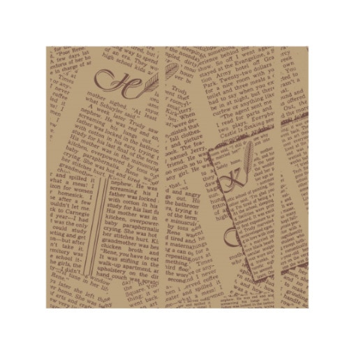 ＷＡＸペーパー　フェザーイニシャル茶　１５－１５　＃４５２７００１