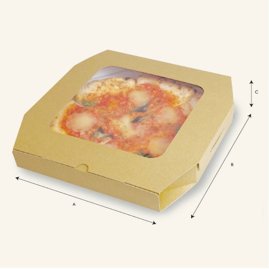 ミエルピザ箱　１１インチ　クラフト　１０－３４８