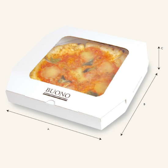 ミエルピザ箱　１２インチ　白ボーノ　１０－３５１