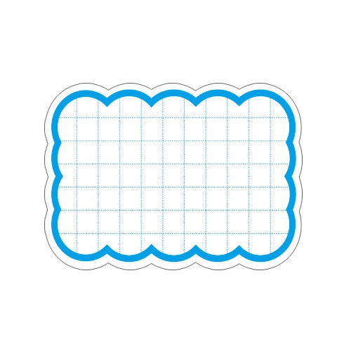 抜型カード　雲　大　ブルー　１６－４４８１